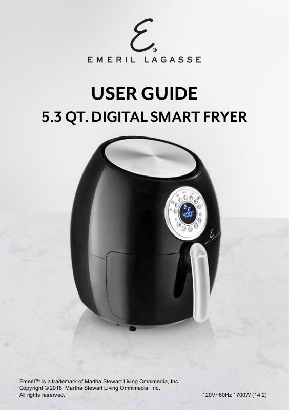 EMERIL LAGASSE SMART FRYER PRO USER MANUAL Pdf Download