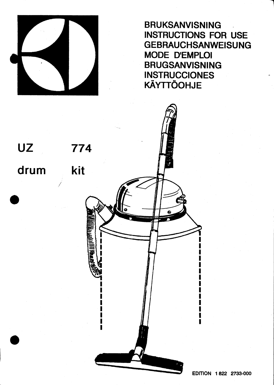 Kent Euroclean UZ 874 Instruction Manual