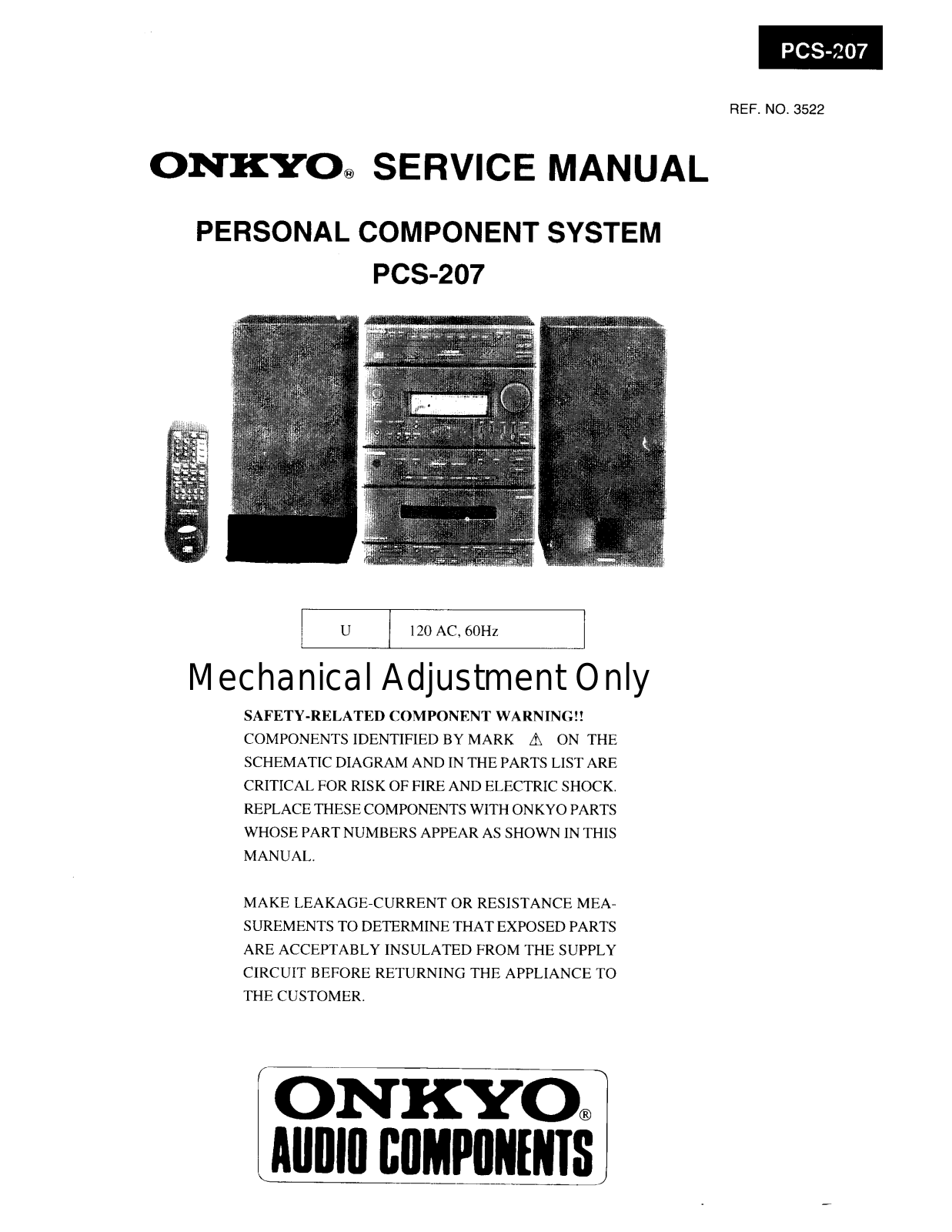 Onkyo CA-207 Service manual