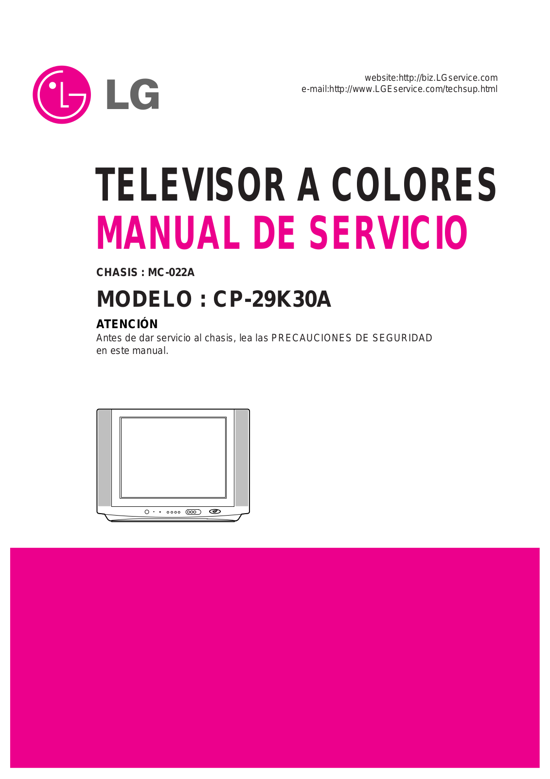 LG CP-29K30A Service Manual