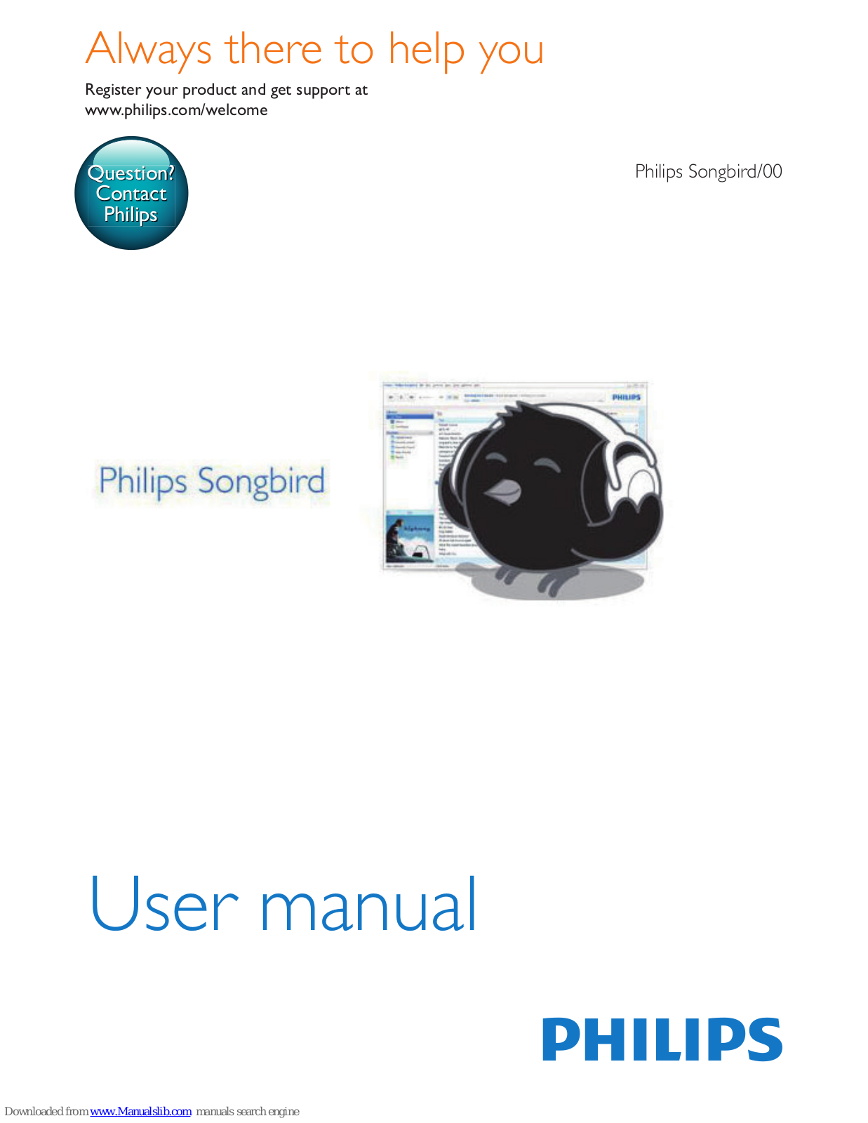 Philips SA2SONGBRD/00, Songbird, Songbird/00 User Manual