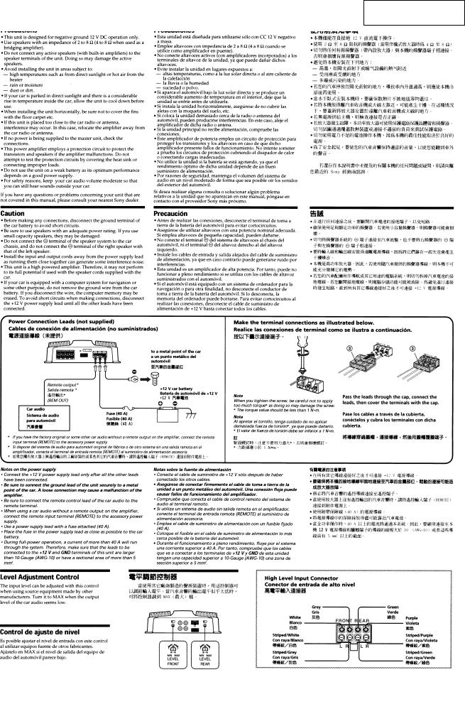 Sony XM-222 Mk2 Service manual