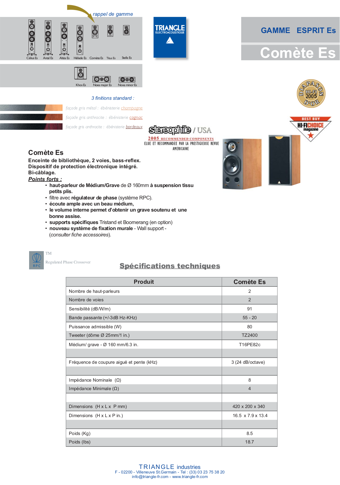 Triangle Comete Brochure