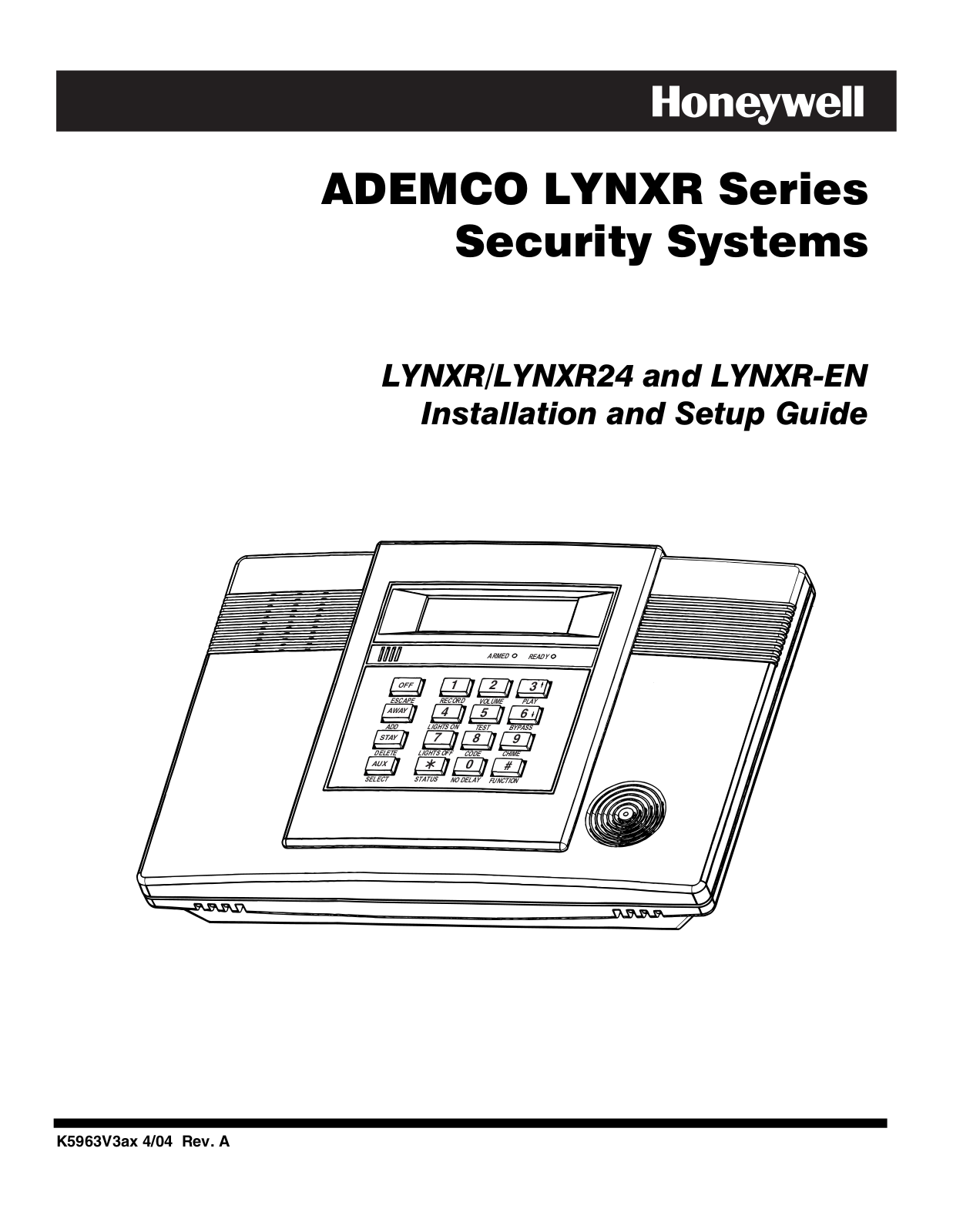 Ademco 8DLLYNXREN-2 Users Manual