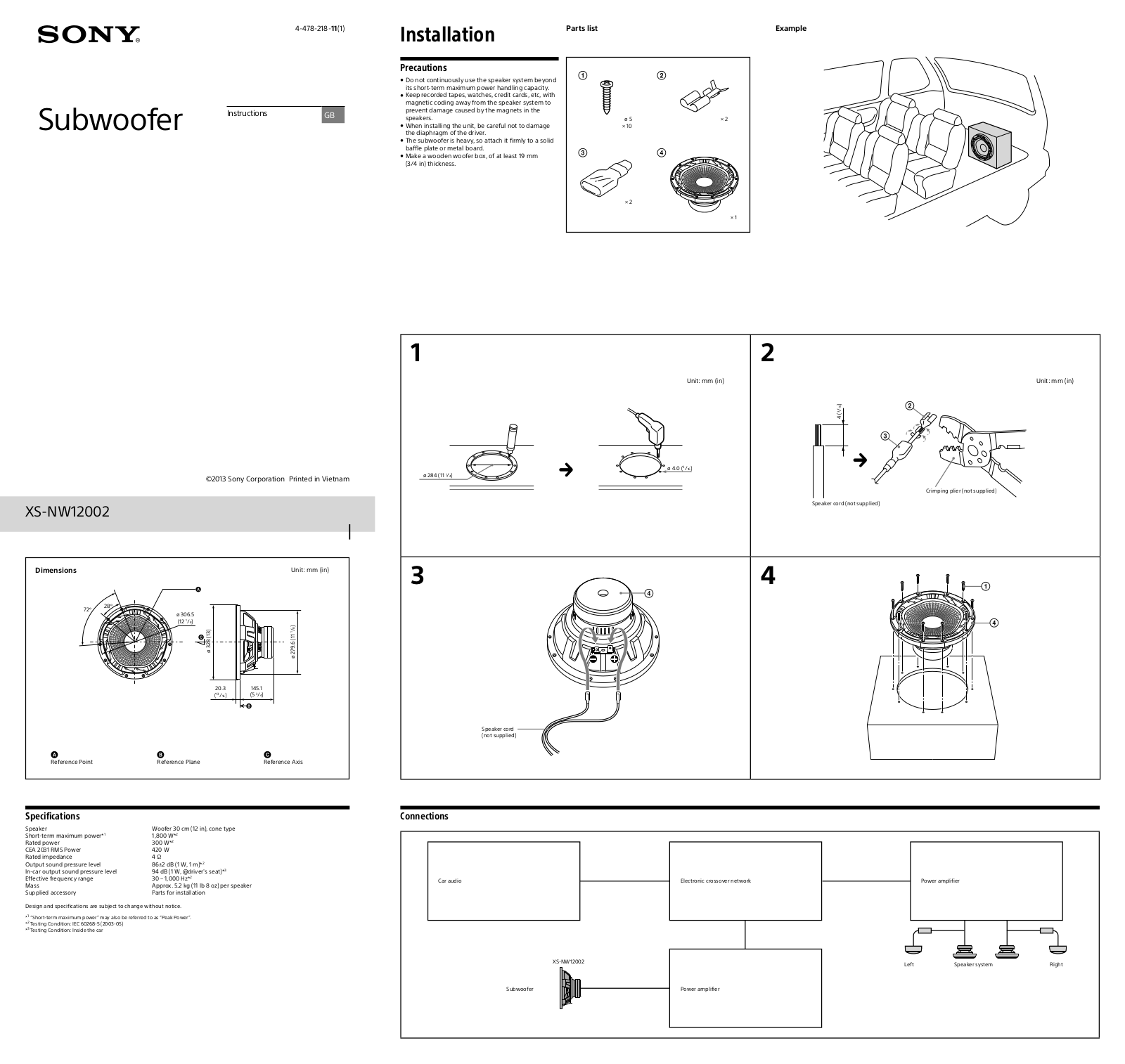 Sony XS-NW12002 Users guide - ManualMachine.com