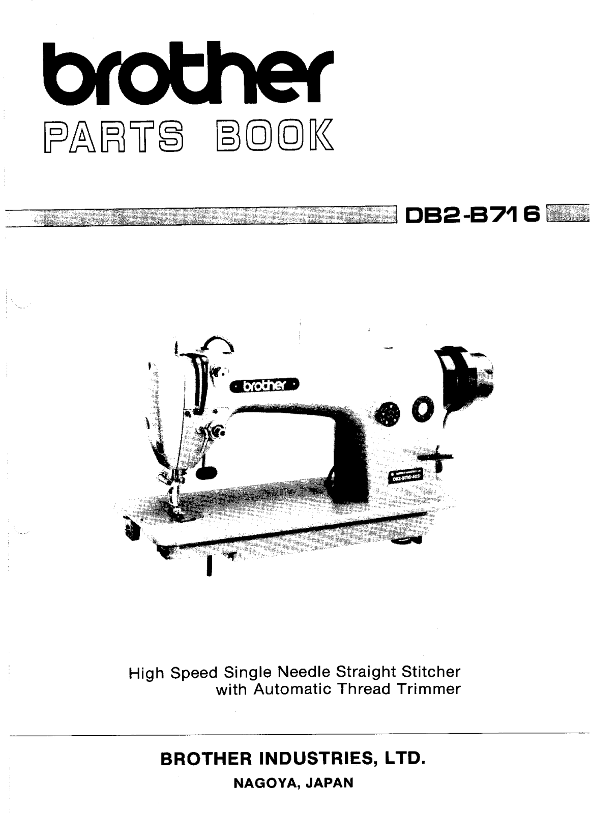 BROTHER DB2-B716 Parts List