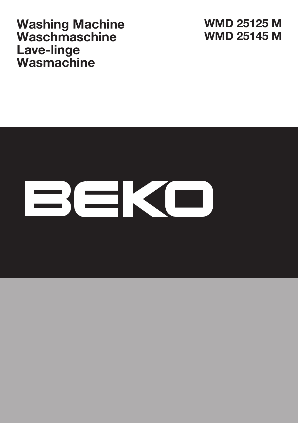 Beko WMD 25125 M, WMD 25145 M User Manual