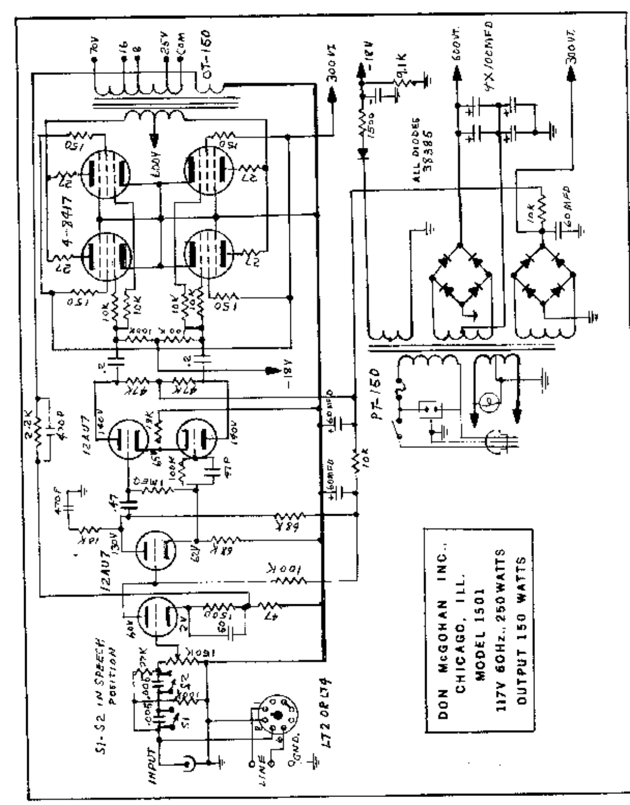 McGohan M-1503 Schematic