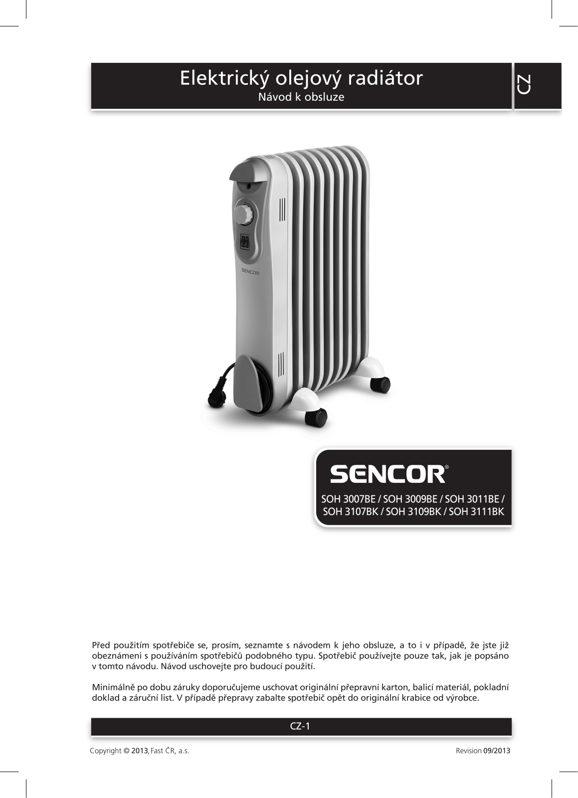 Sencor SOH 3009BE, SOH 3011BE, SOH 3107BK, SOH 3111BK, SOH 3109BK User Manual - ManualMachine.com