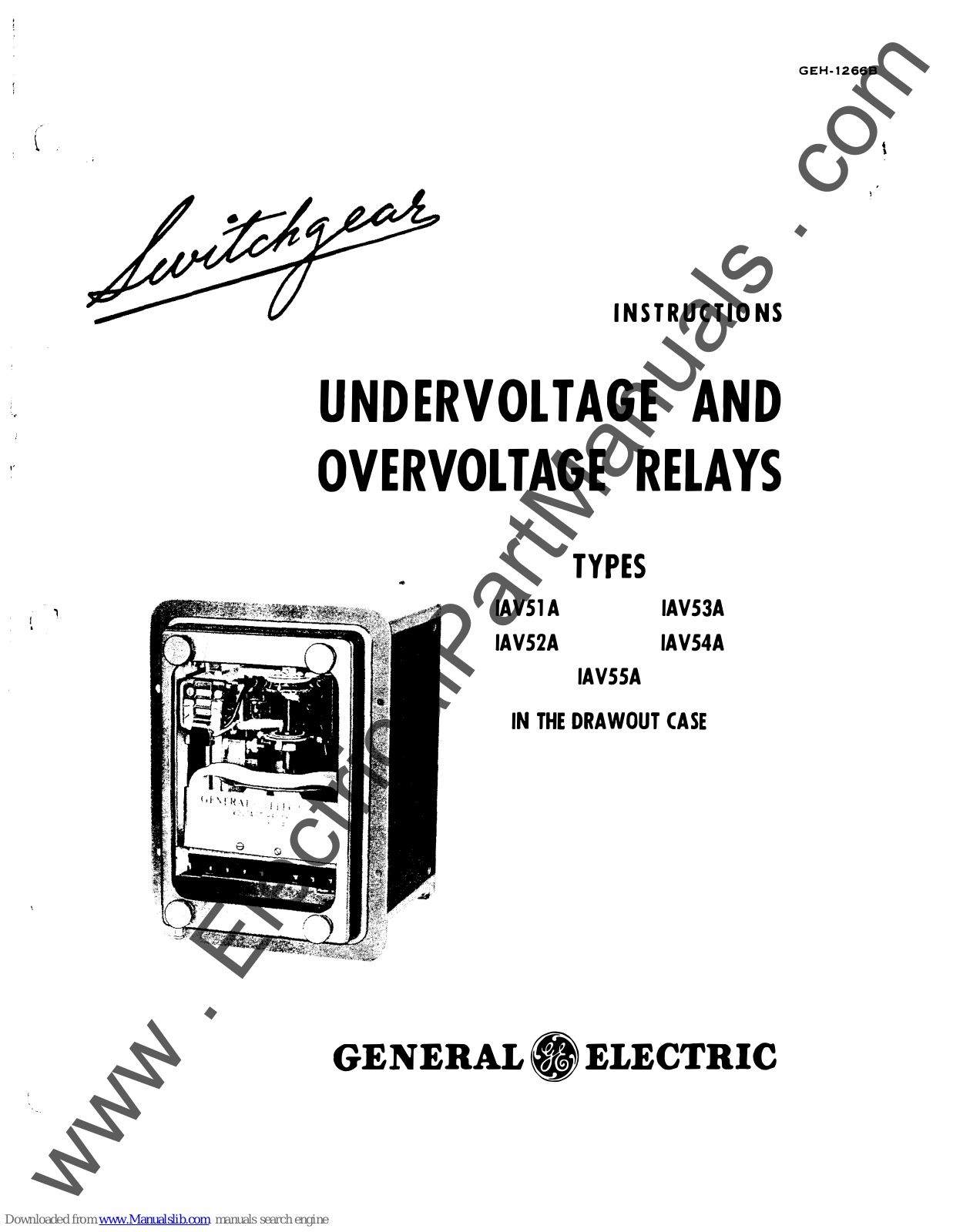 GE IAV51A, IAV53A, IAV52A, IAV54A, IAV55A Instructions Manual