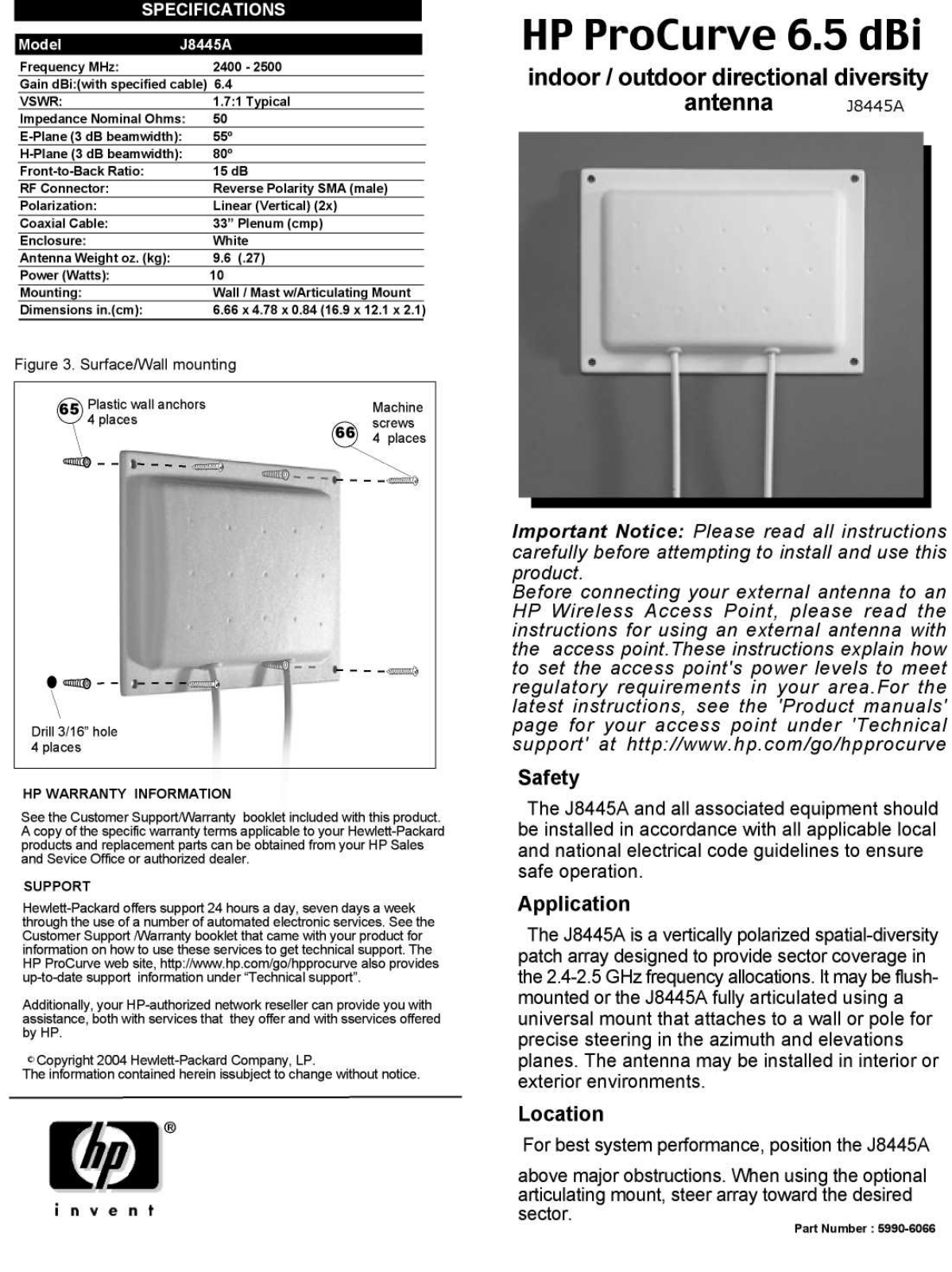 HP ProCurve J8445A User Manual