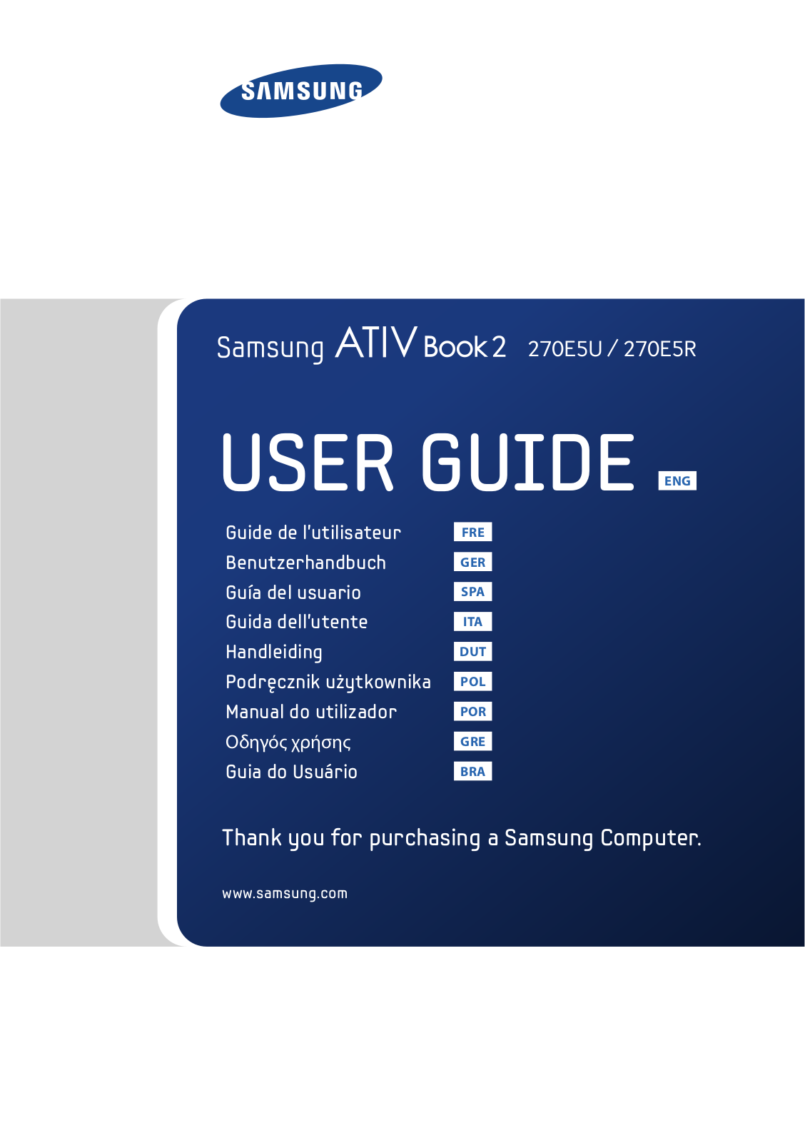 Samsung NP270E5UI User Manual