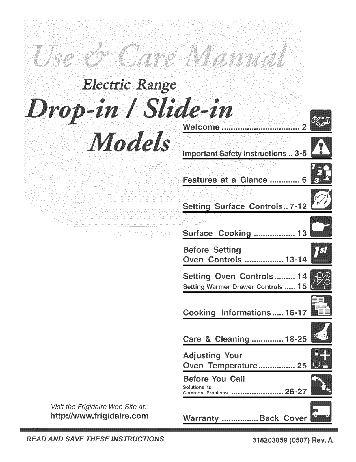 Frigidaire PLES399ECF, PLES389ECB Owner’s Manual - ManualMachine.com