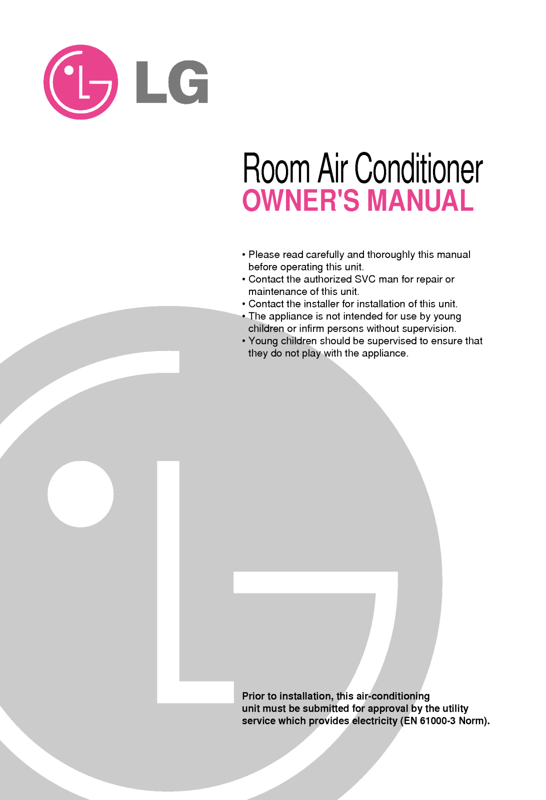 LG LST243C-2, LST180H-2, LSQ090H-2, LS-T186ADL, LST182H-2 User Manual