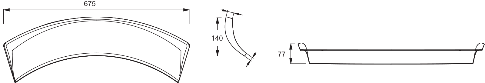 Jacob Delafon OVE E6710-9K, OVE E6710-00 Dimensions