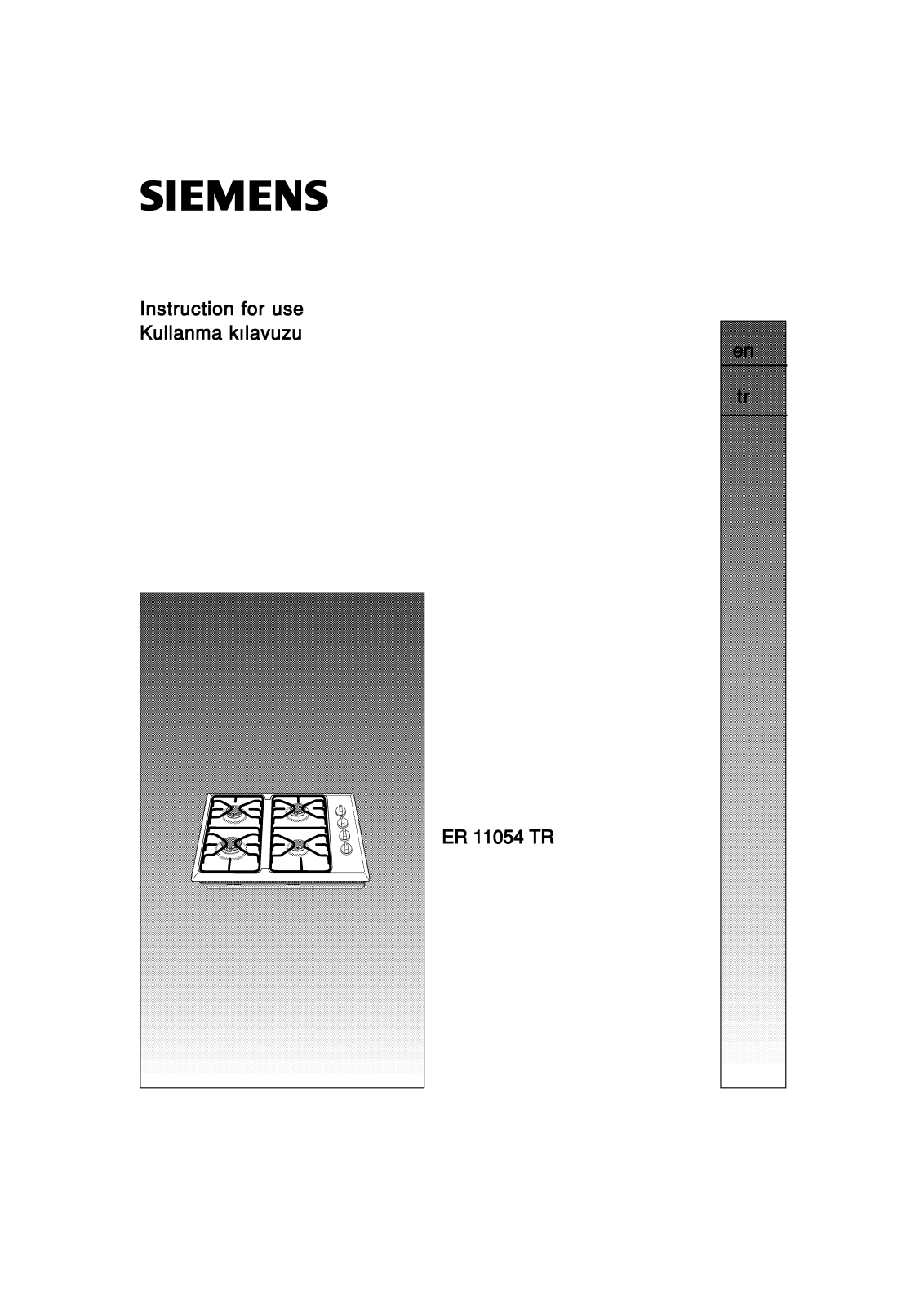 Siemens ER11054TR instruction manual