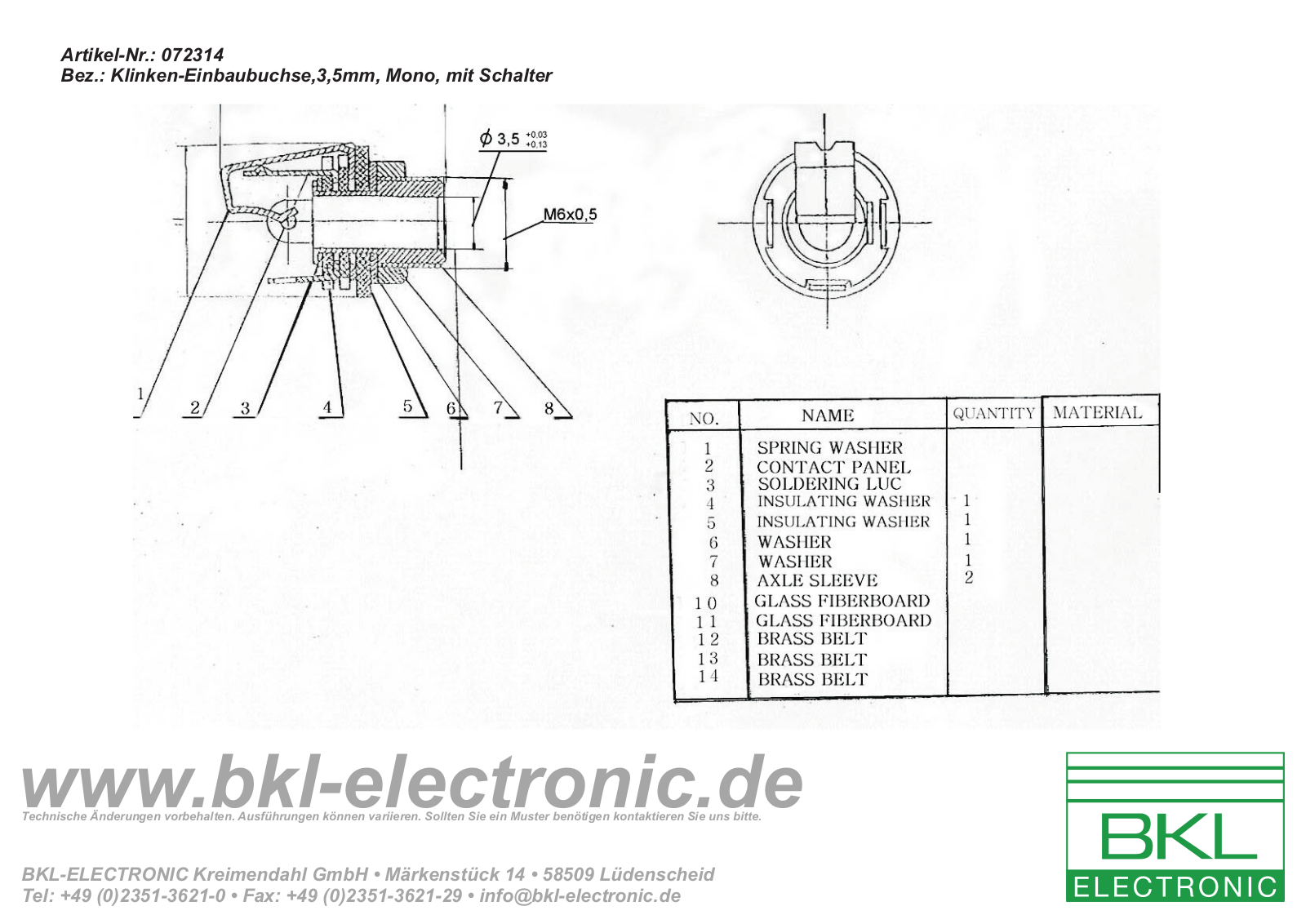 BKL BKL 072314 Datasheet - ManualMachine.com