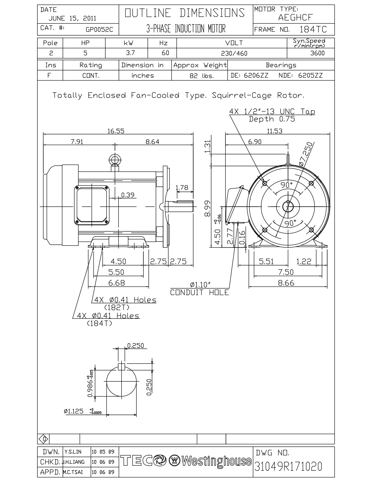 Teco GP0052C Reference Drawing