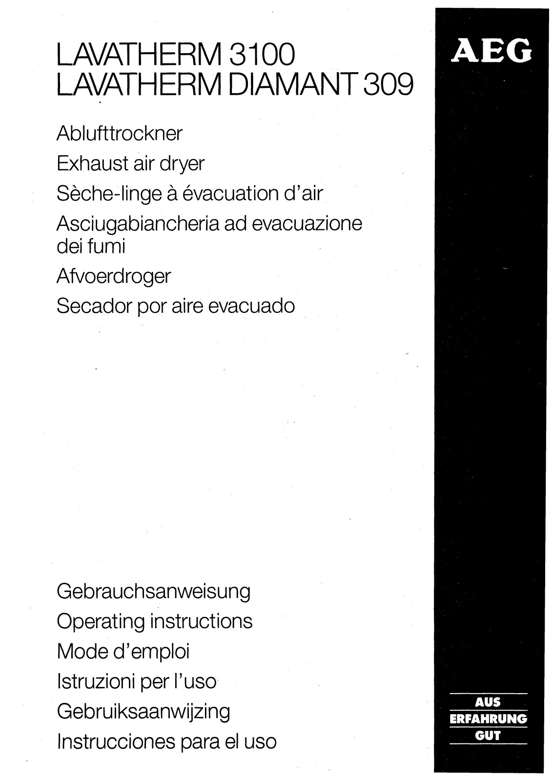 AEG LAVATHERM 3100 User Manual