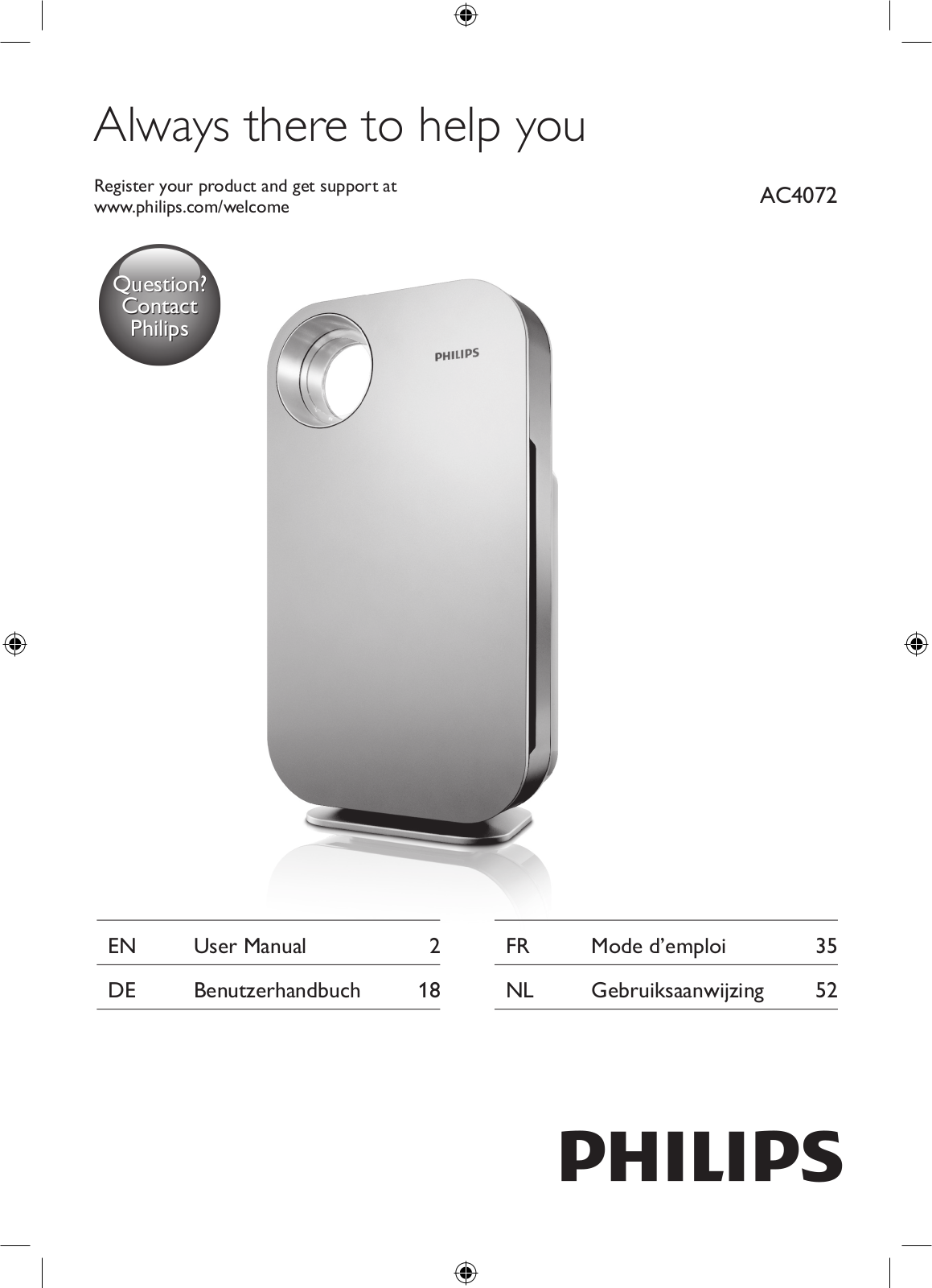 PHILIPS AC4072 User Manual