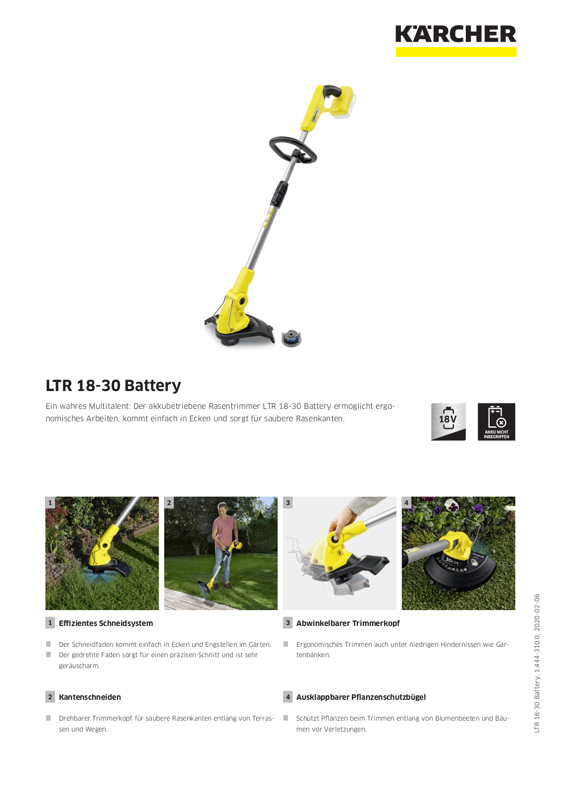 Kärcher LTR 18-30 Battery User Manual