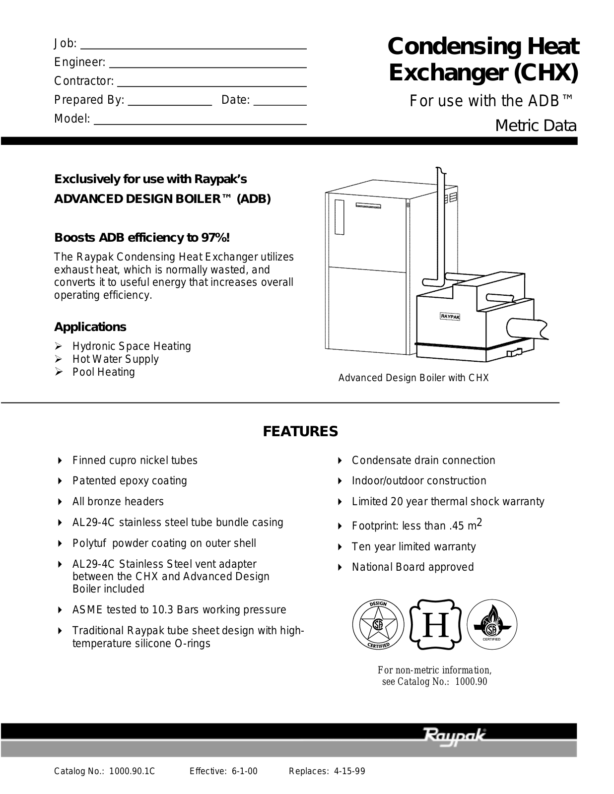 Raypak ADB 1000W User Manual