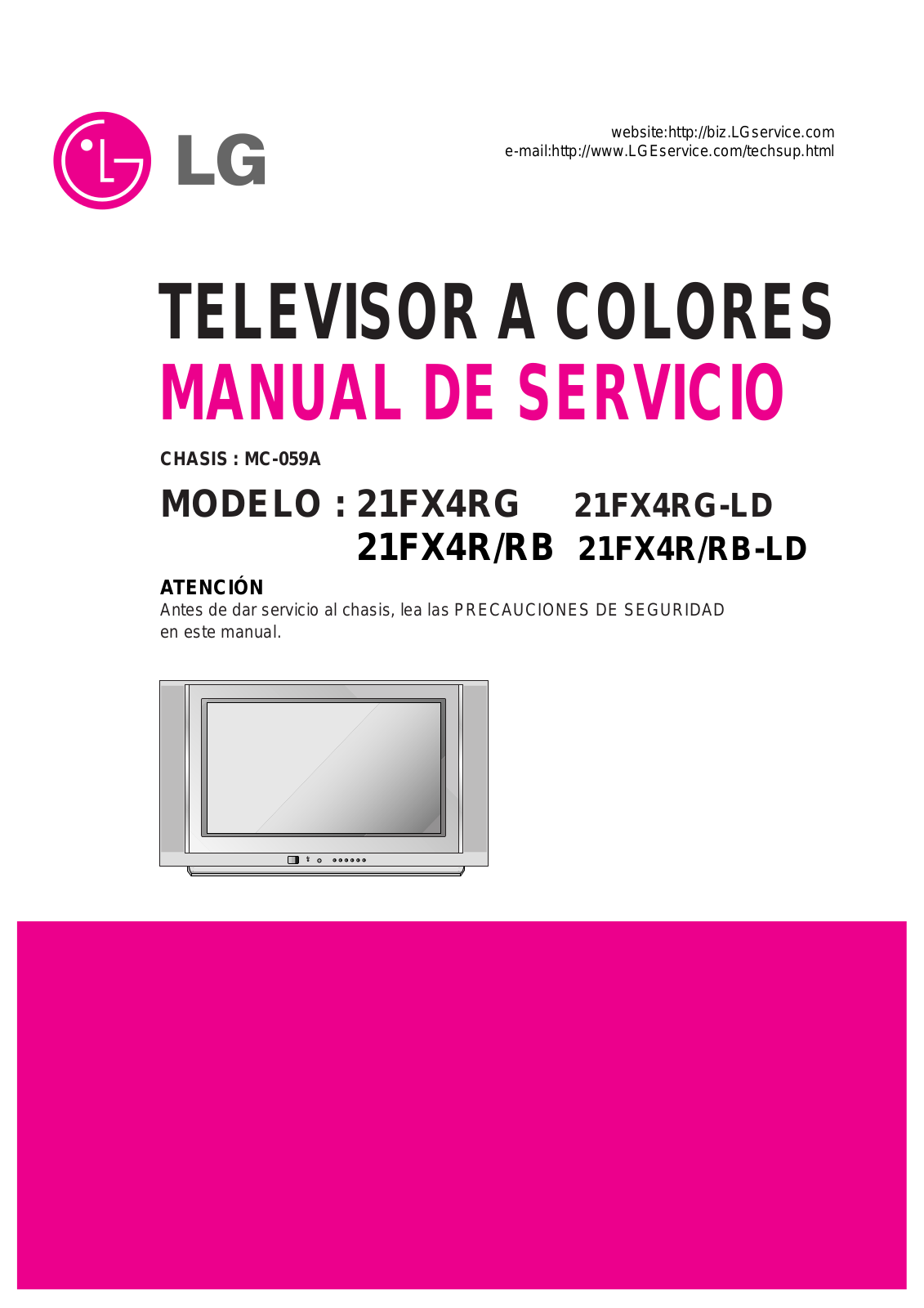 LG 21FX4R, 21FX4RB Service Manual