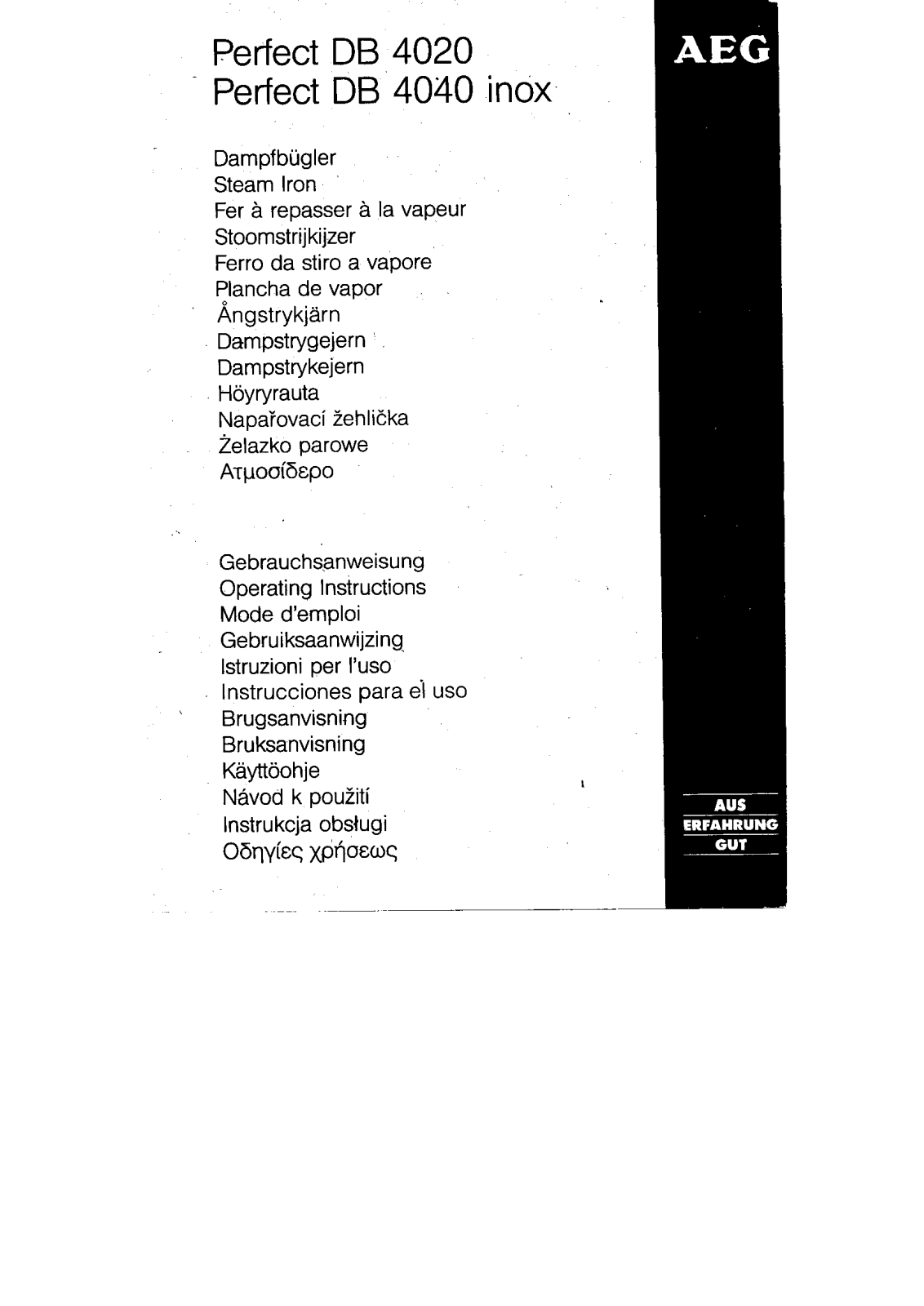 AEG-Electrolux DB 4040 INOX User Manual