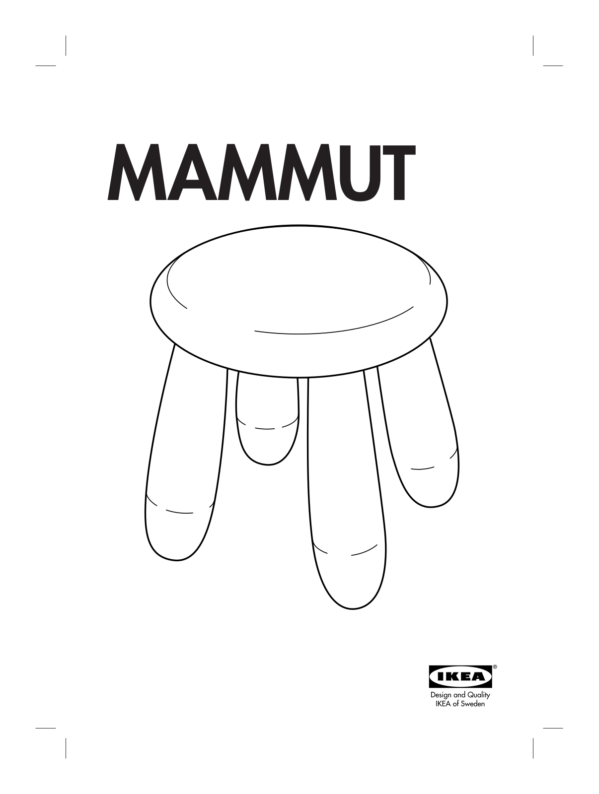 IKEA MAMMUT CHILD STOOL Assembly Instruction