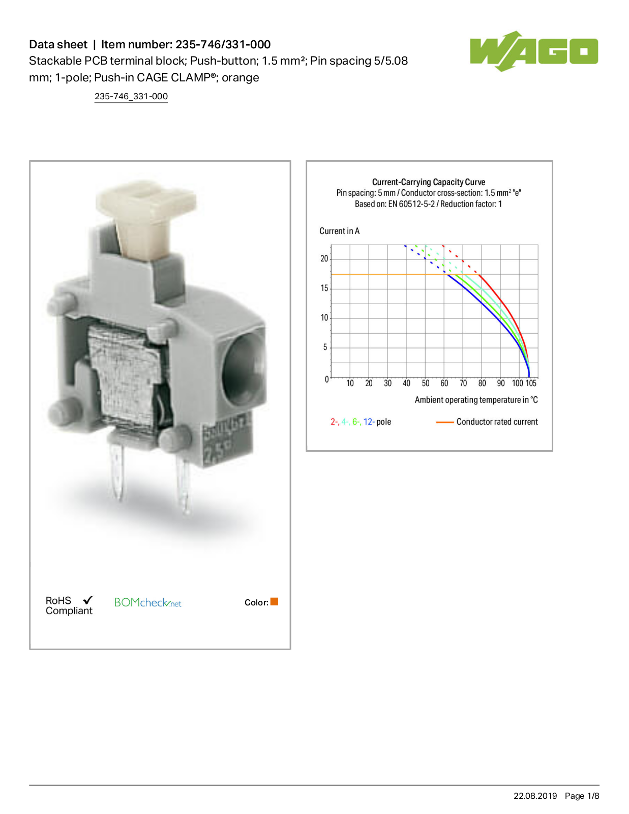 Wago 235-746/331-000 Data Sheet