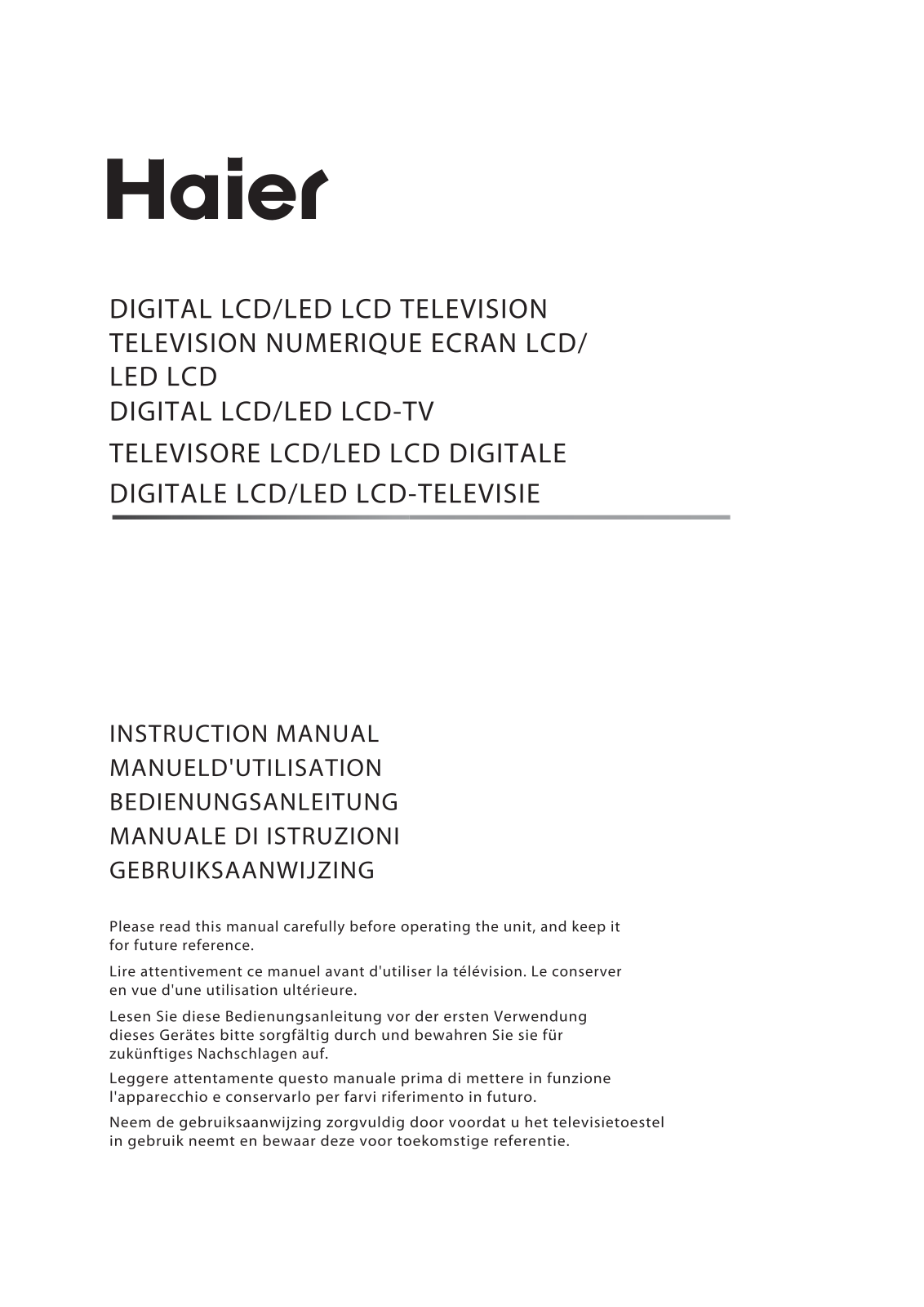 HAIER LT22R3CW User Manual