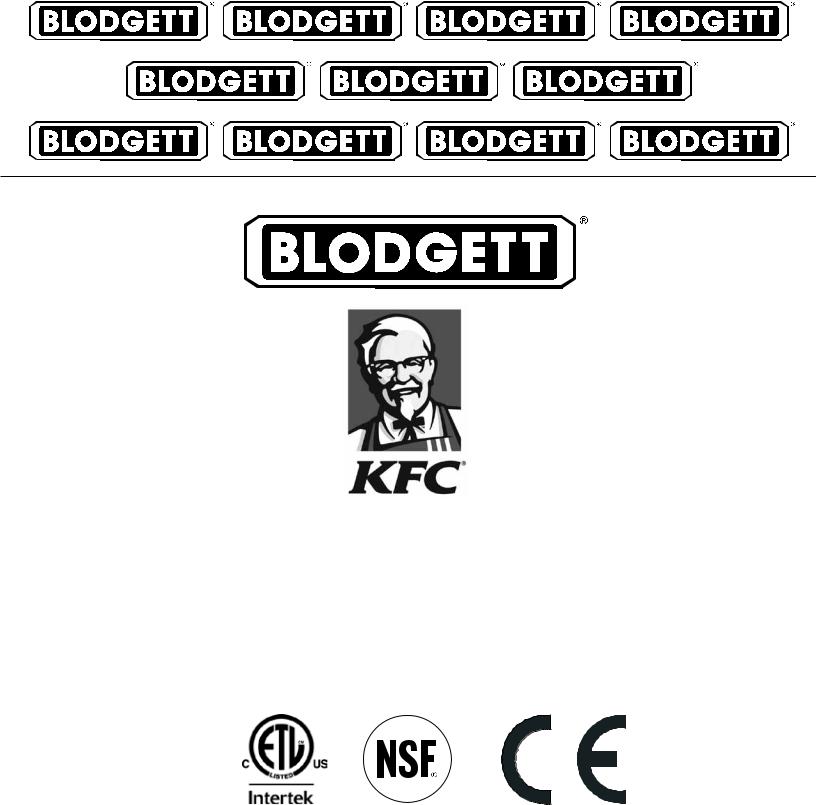 Blodgett MARK V KFC Installation Manual