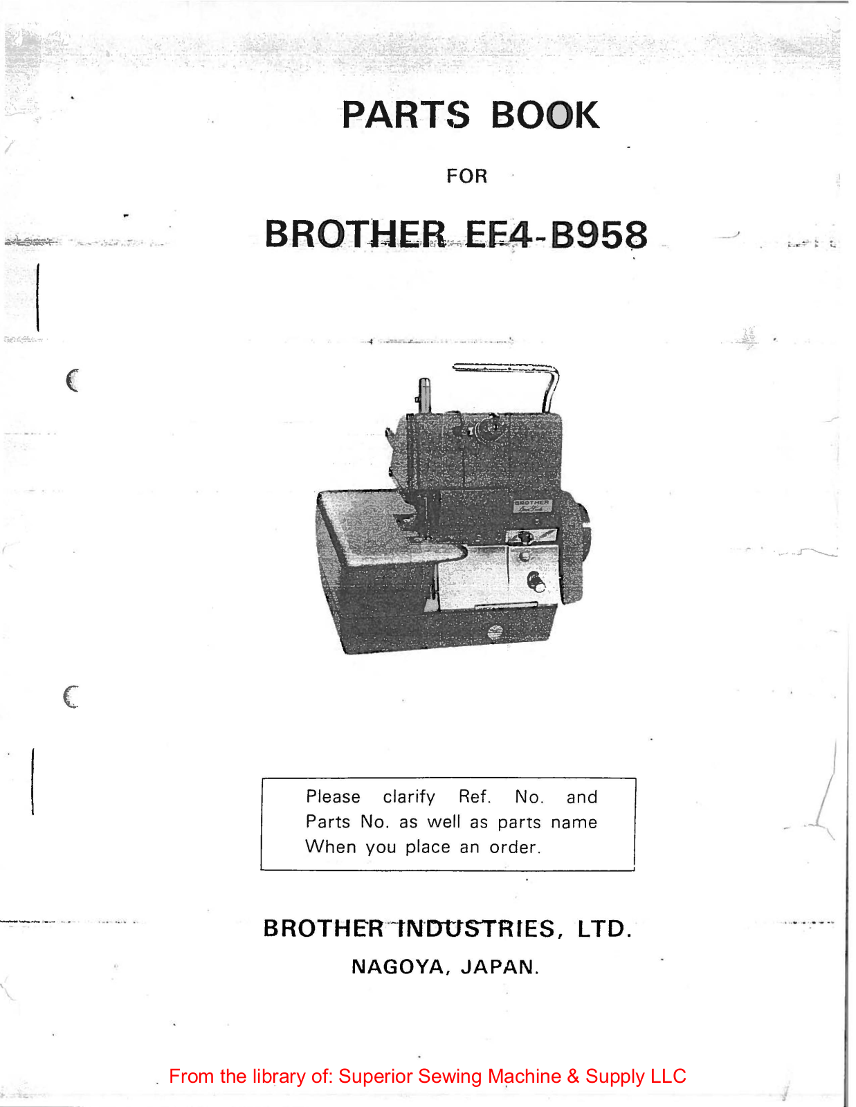 Brother EF4-B958 Manual