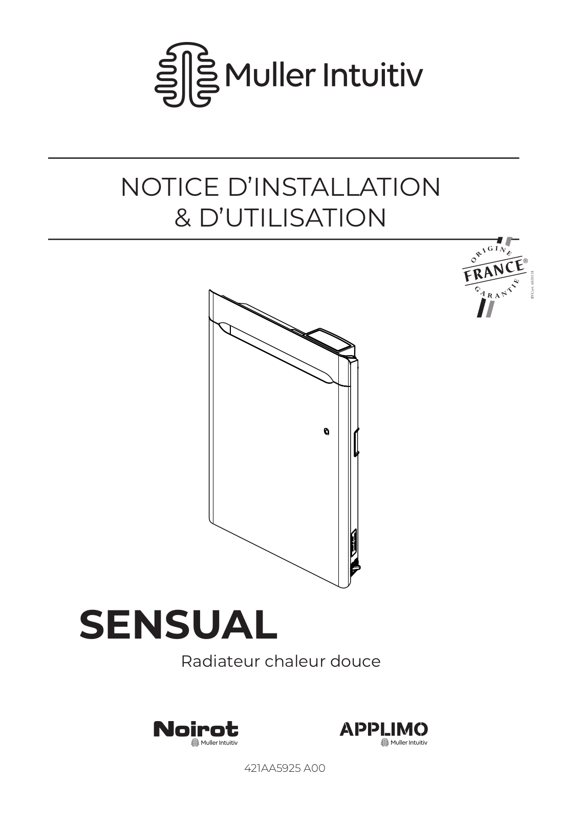 Noirot SENSUAL Specification - ManualMachine.com