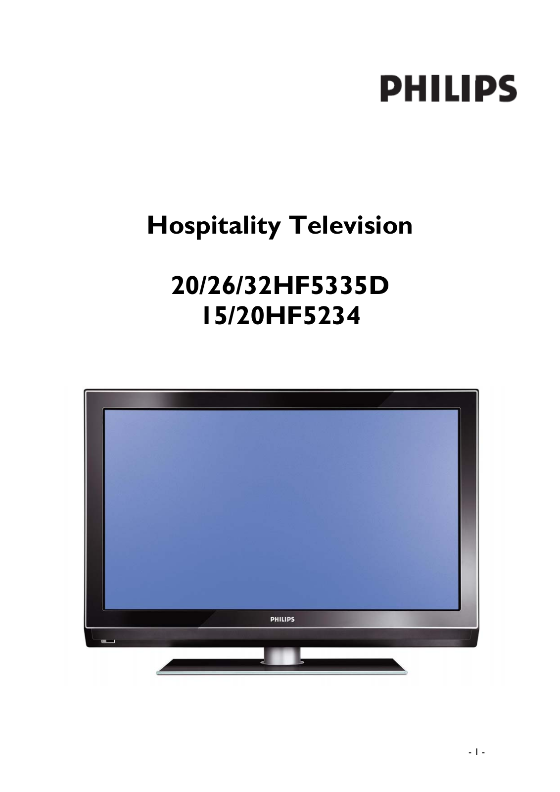 PHILIPS 15HF5234, 20HF5234 User Manual