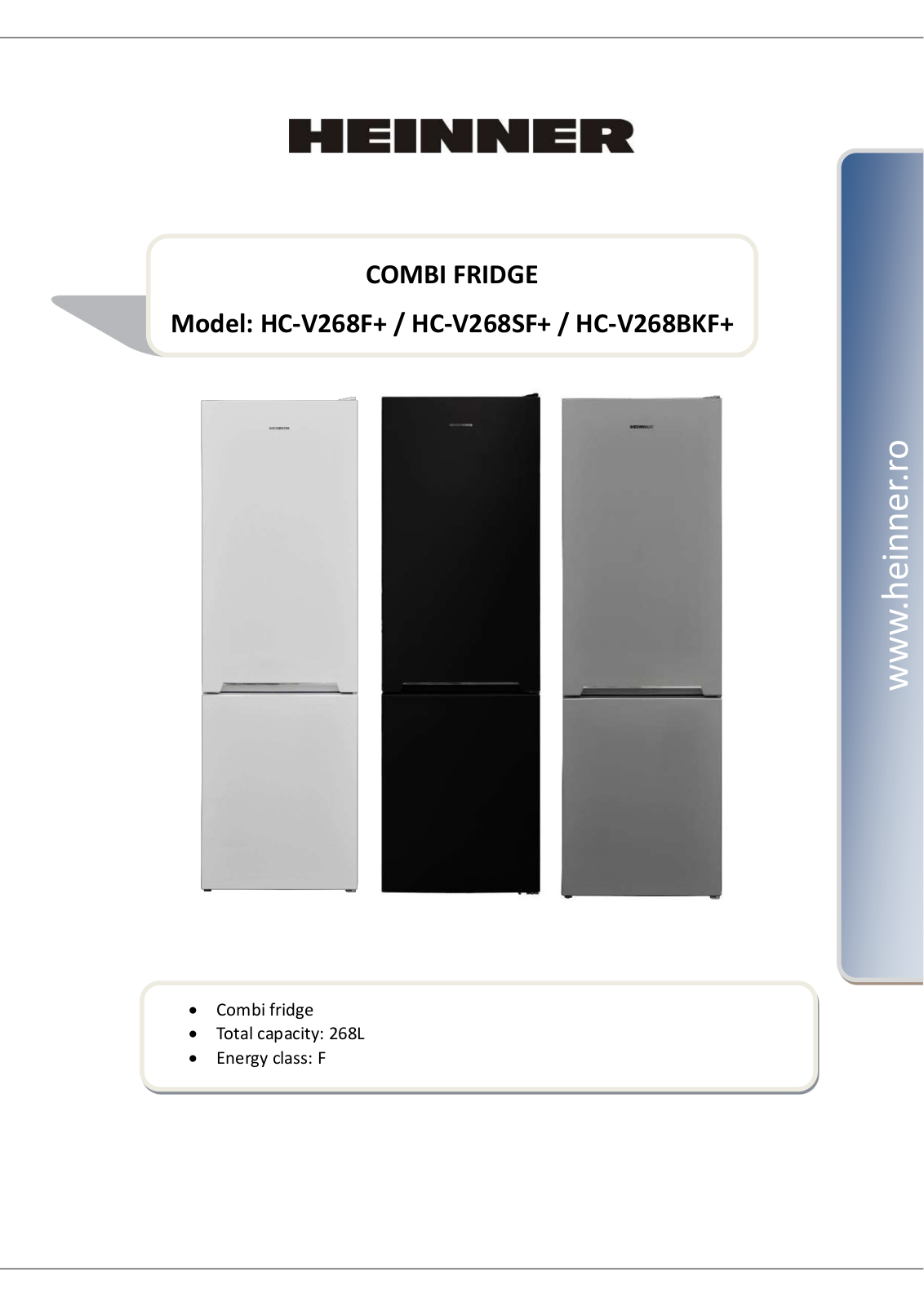 Heinner HC-V268F+, HC-V268SF+, HC-V268BKF+ User guide - ManualMachine.com