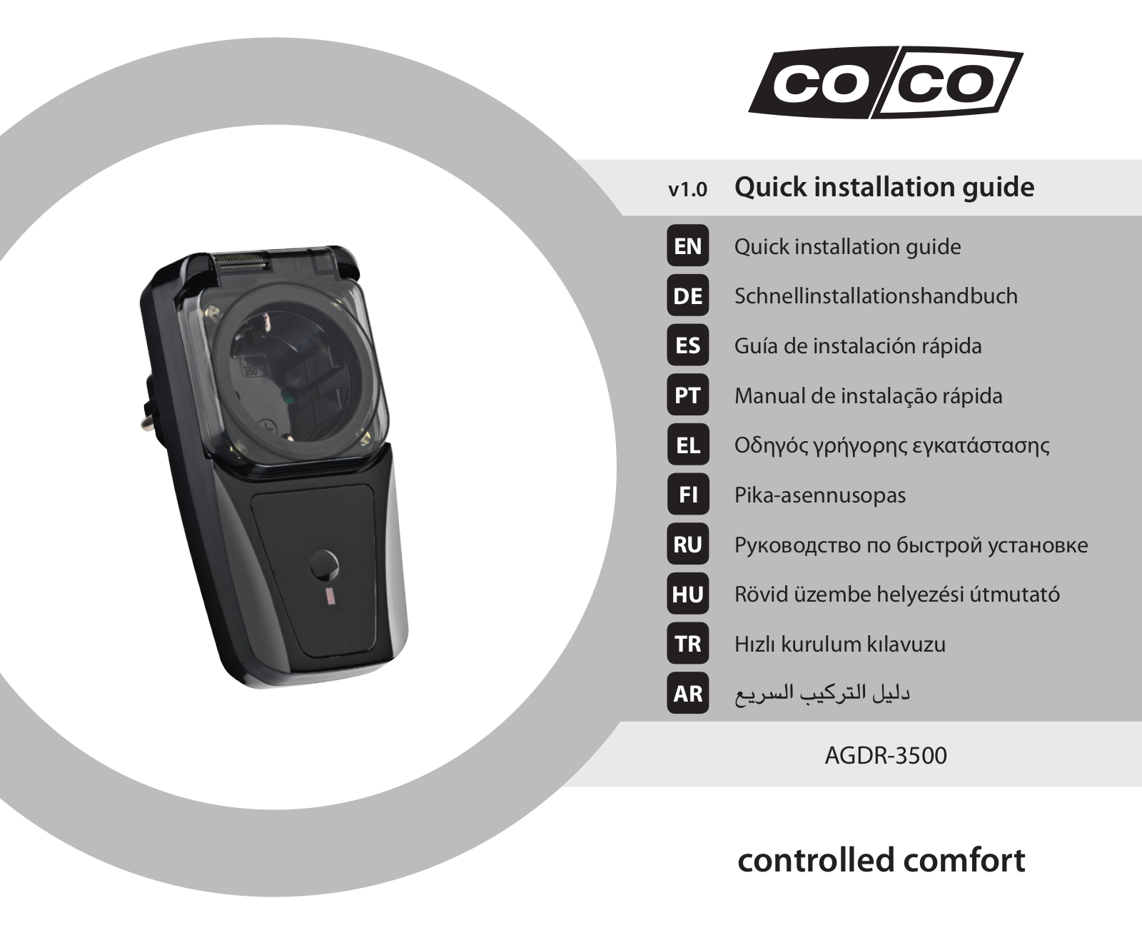 Coco AGDR-3500 User Manual