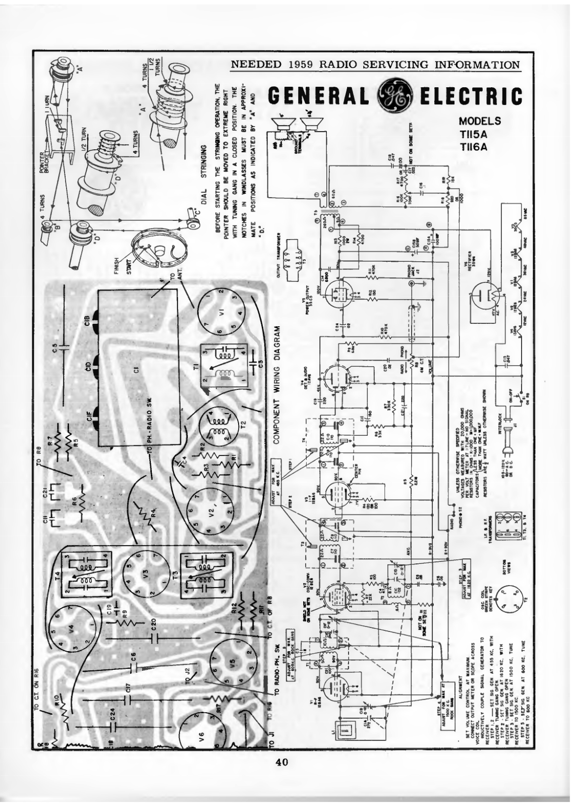 General T115A, T116A Schematic