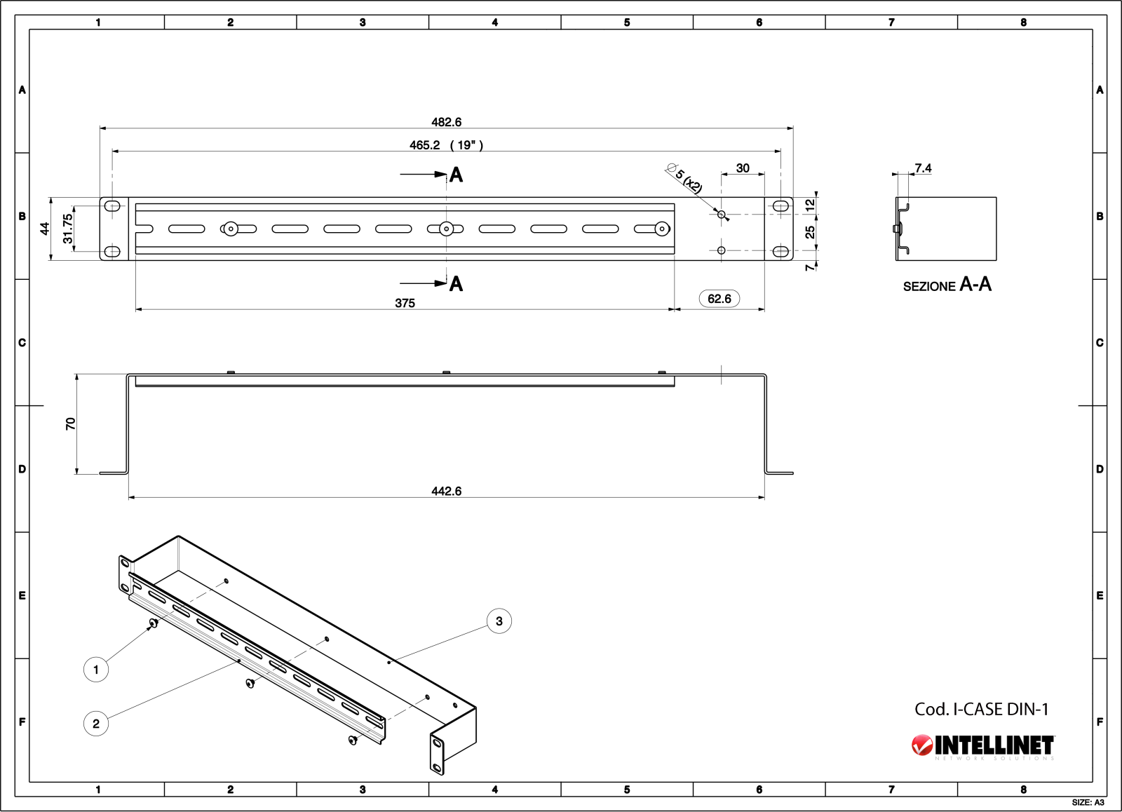 Intellinet I-CASE DIN-1 Drawing - ManualMachine.com