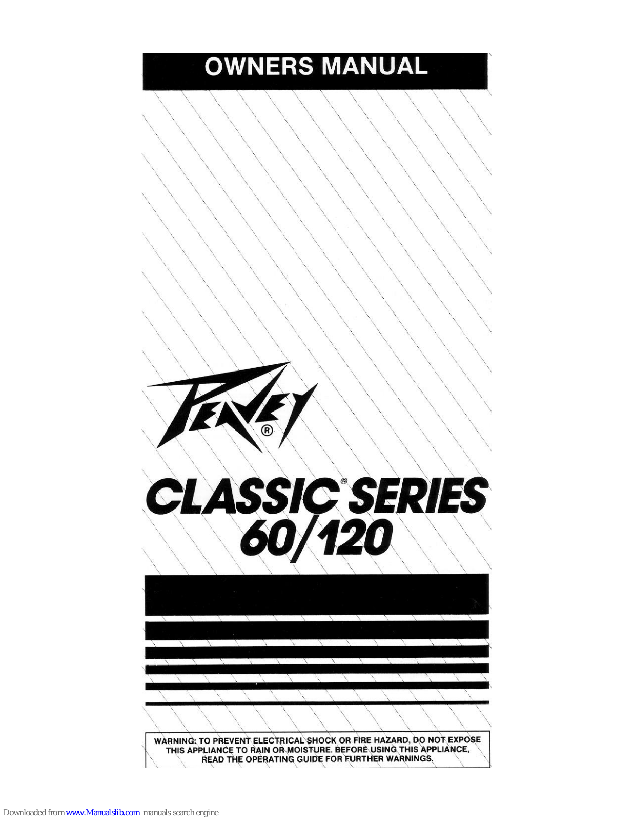 Peavey Classic Series Classic 60/120, Classic Series 60, Classic Series 120 Owner's Manual