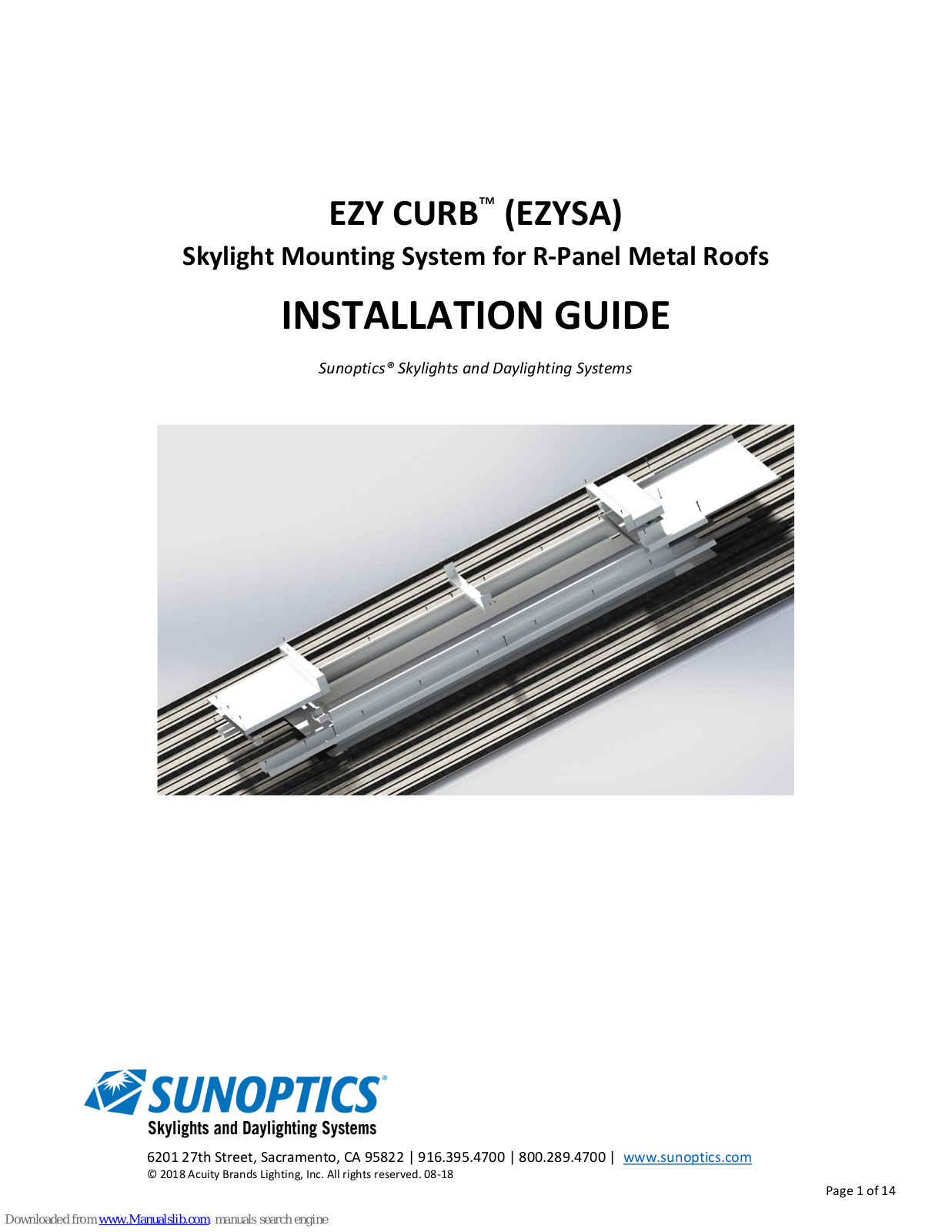 Sunoptics EZY CURB EZYSA Installation Manual