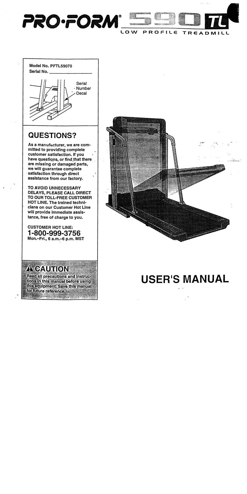 ProForm PFTL59070 User Manual