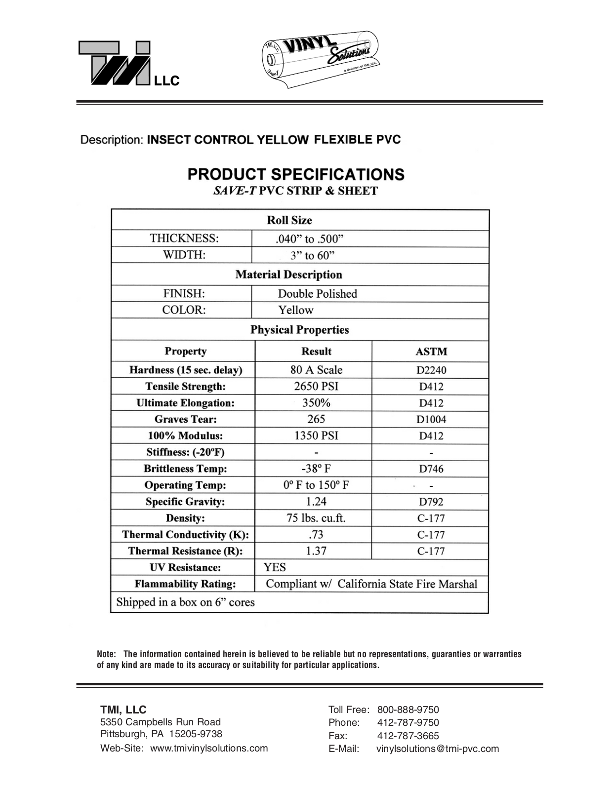 Tmi FIC08080 User Manual