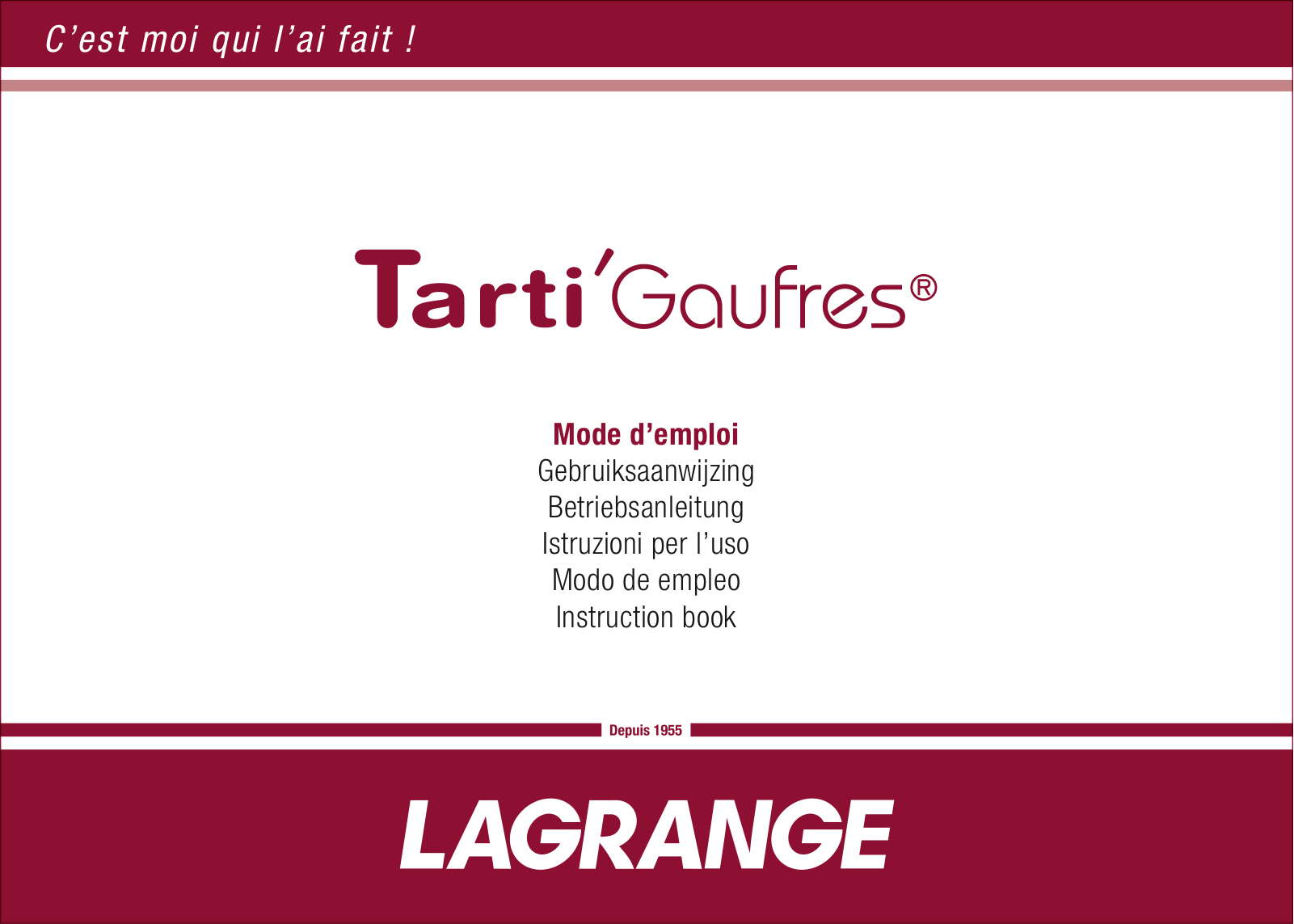 Lagrange TARTIGAUFRE User Manual