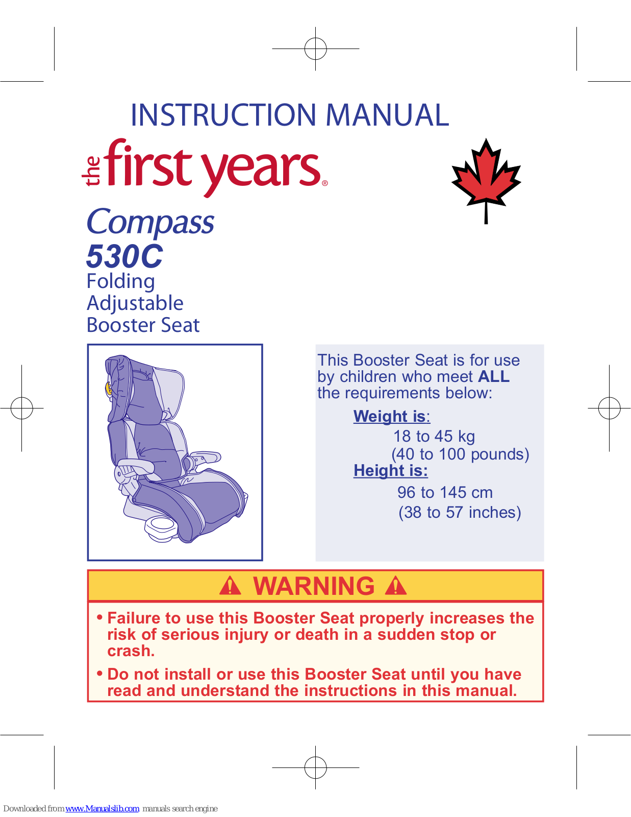 The First Years Compass 530C Instruction Manual