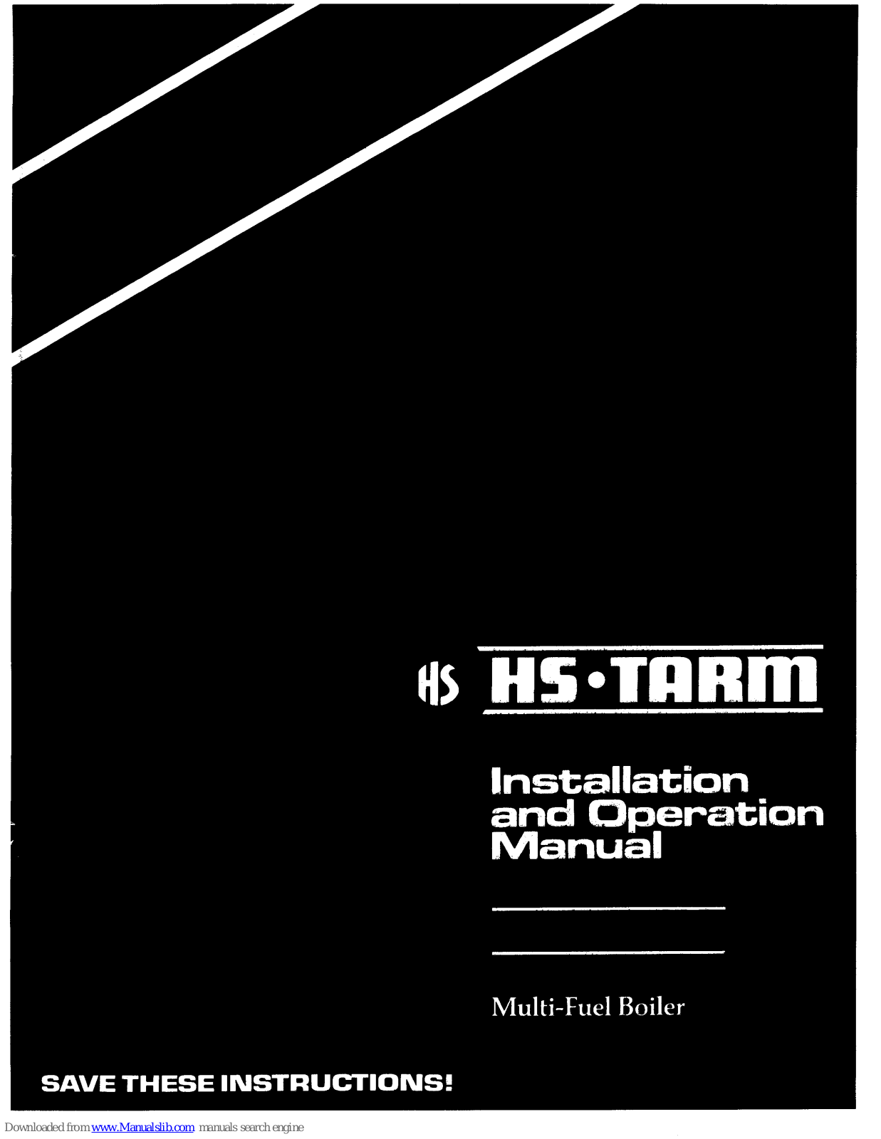 HS Tarm Tarm 502, Tarm 504 Installation And Operation Manual