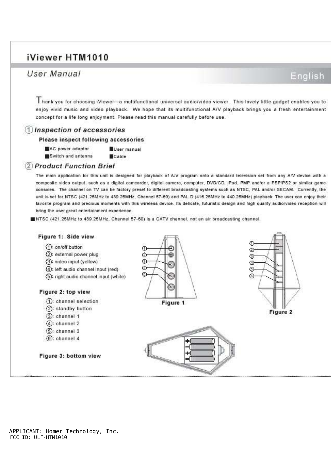 Homer Technology HTM1010 Users Manual