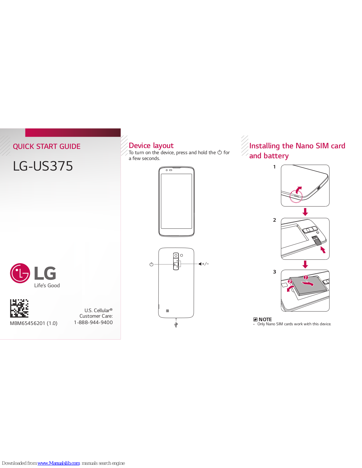 LG LG-US375 Quick Start Manual