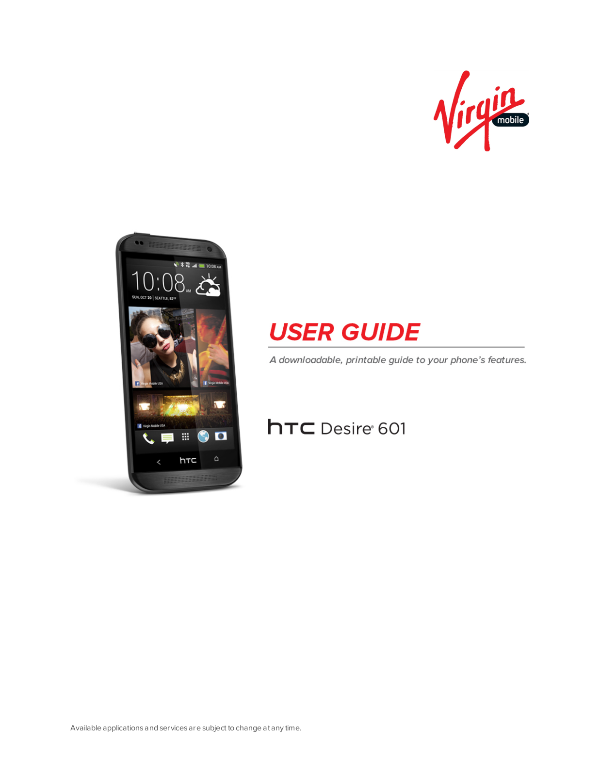 Virgin Mobile 601 User Manual