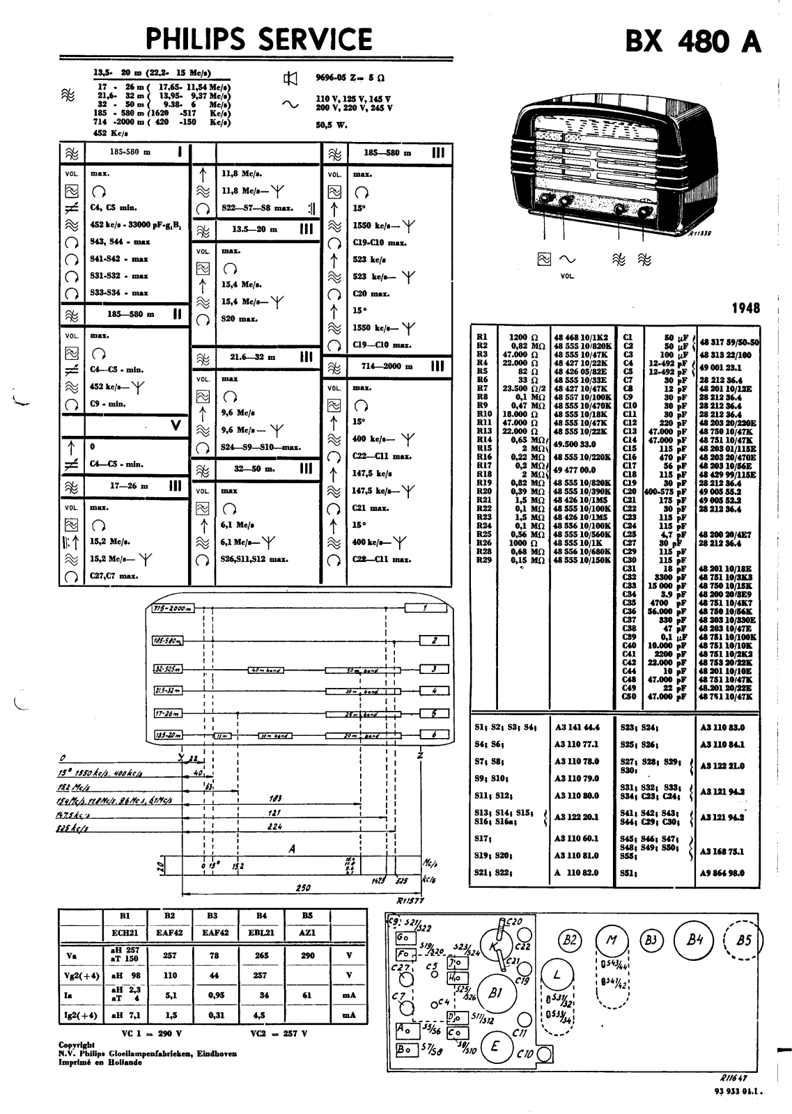 Philips BX480A Schematic